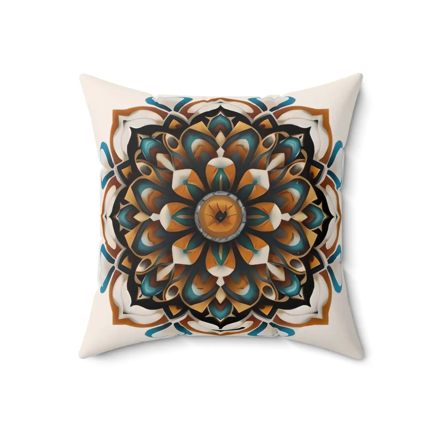 Mandal Geometric Design Throw Pillow - Polyester Square - DipaliZ