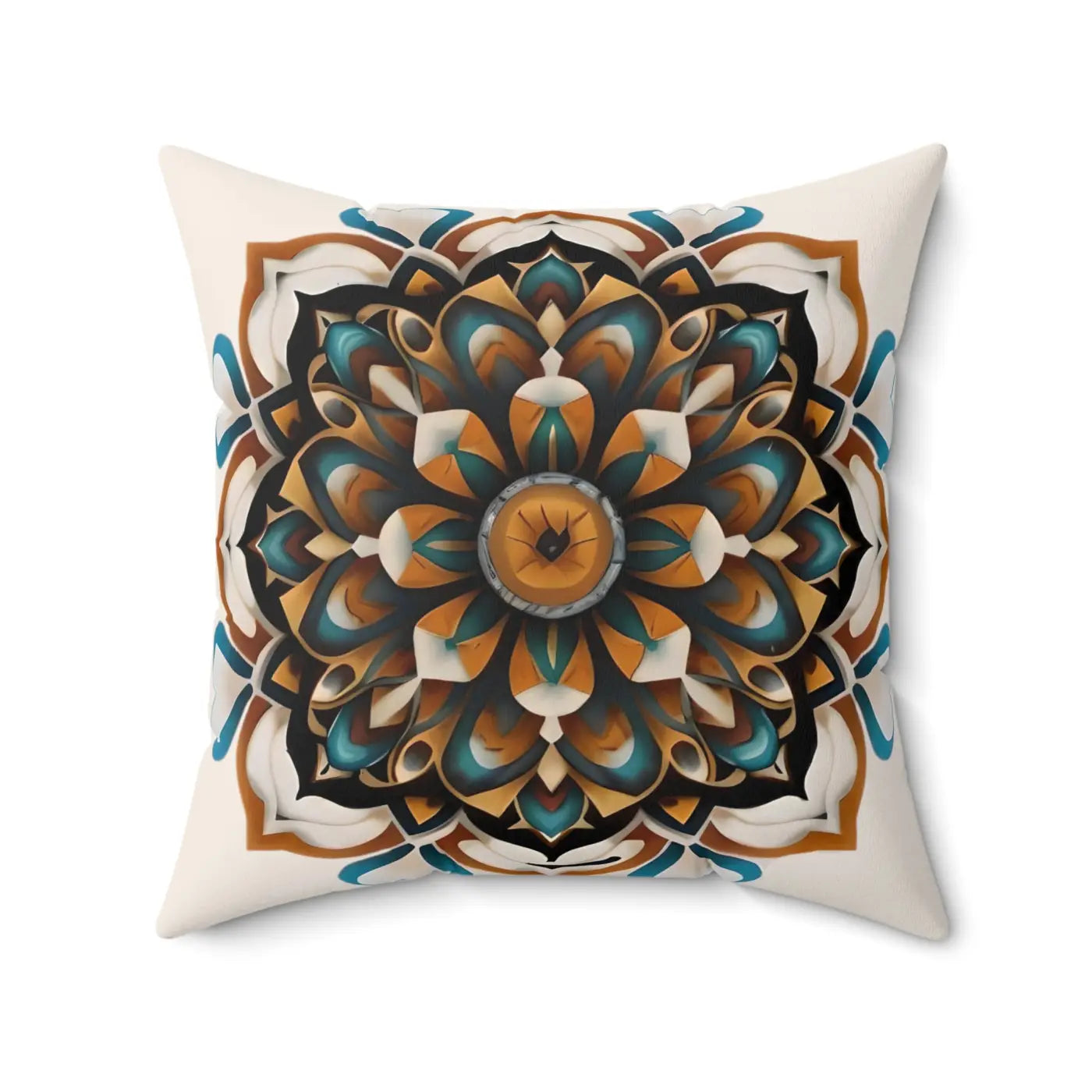 Mandal Geometric Design Throw Pillow - Polyester Square - DipaliZ
