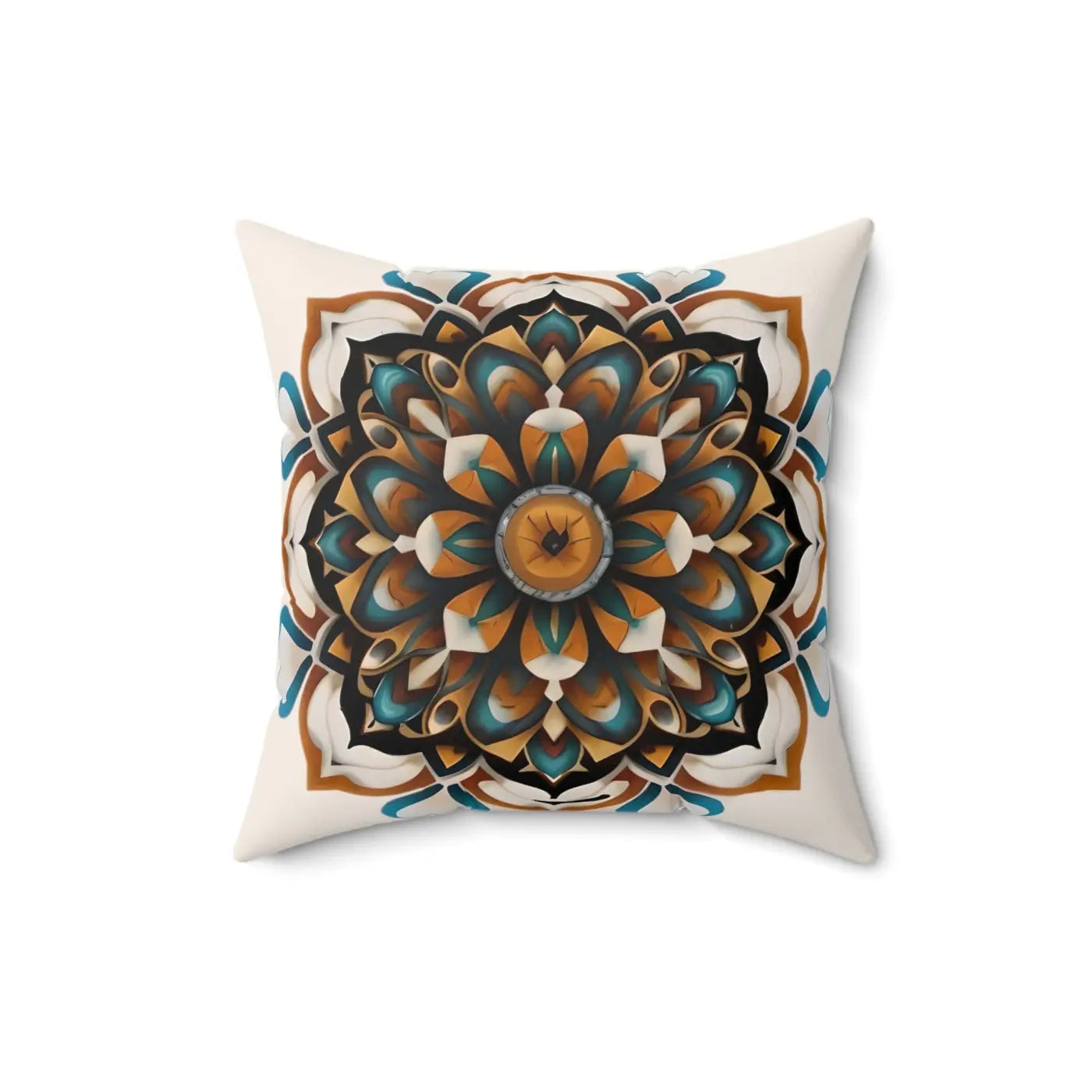 Mandal Geometric Design Throw Pillow - Polyester Square - DipaliZ