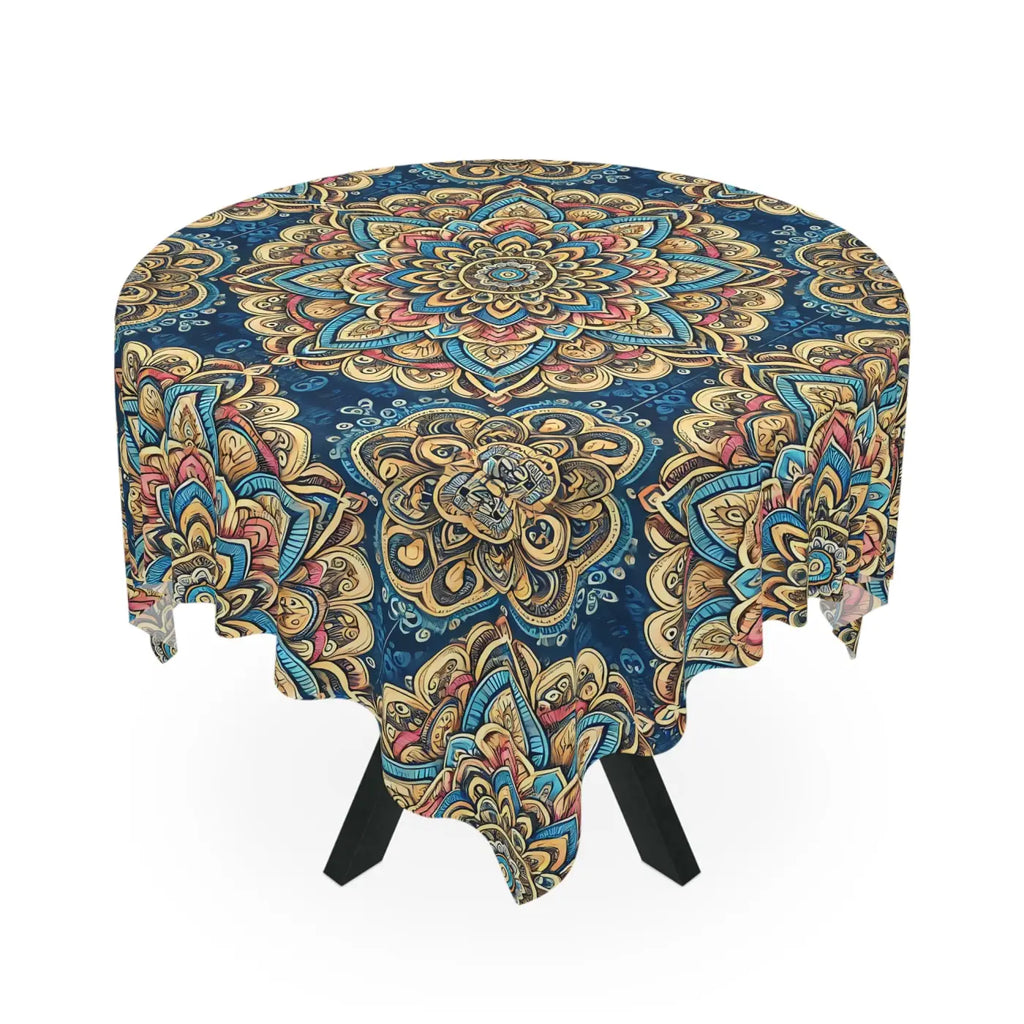 Vibrant Mandal Pattern Tablecloth - Dining Decor - DipaliZ