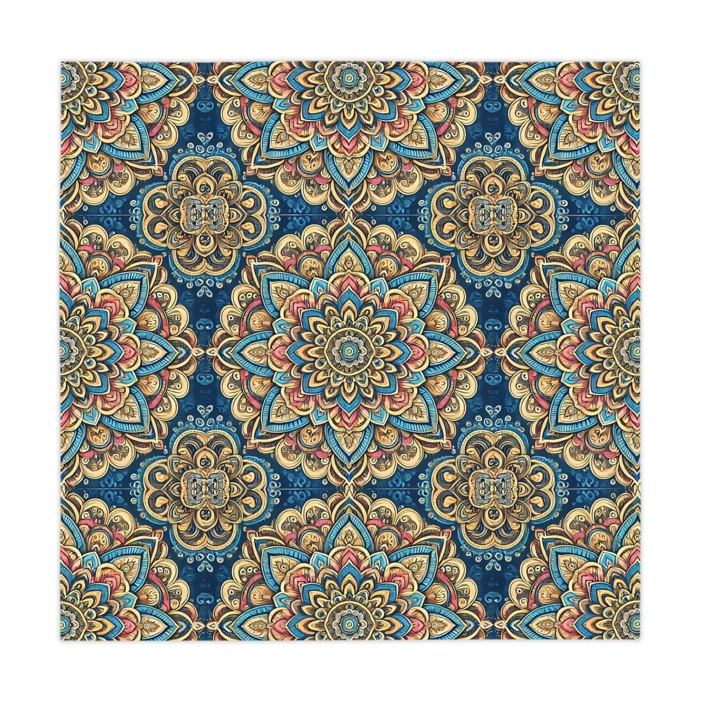 Vibrant Mandal Pattern Tablecloth - Dining Decor - DipaliZ