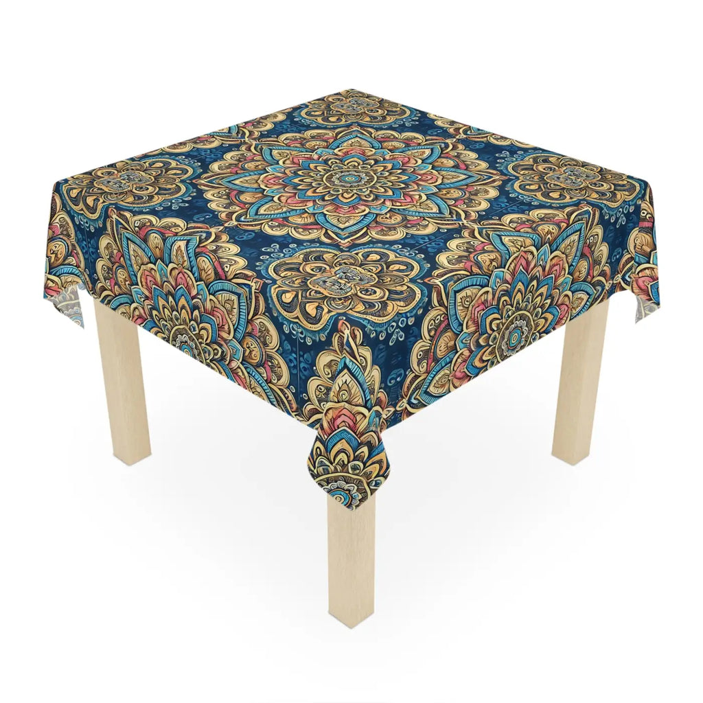 Vibrant Mandal Pattern Tablecloth - Dining Decor - DipaliZ