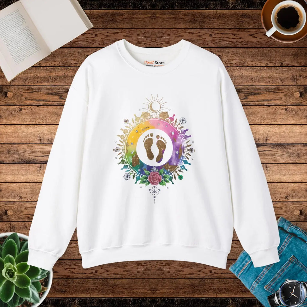 Mandala Sun and Moon Unisex Heavy Blend Crewneck - DipaliZ
