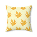Polyester Square Pillow - Maple Leaves Pattern Autumn Decor - DipaliZ