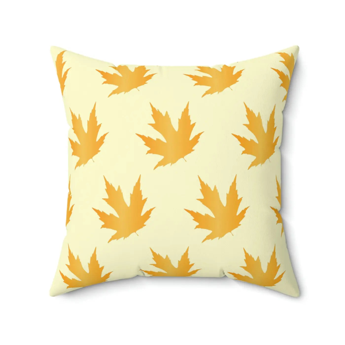 Polyester Square Pillow - Maple Leaves Pattern Autumn Decor - DipaliZ