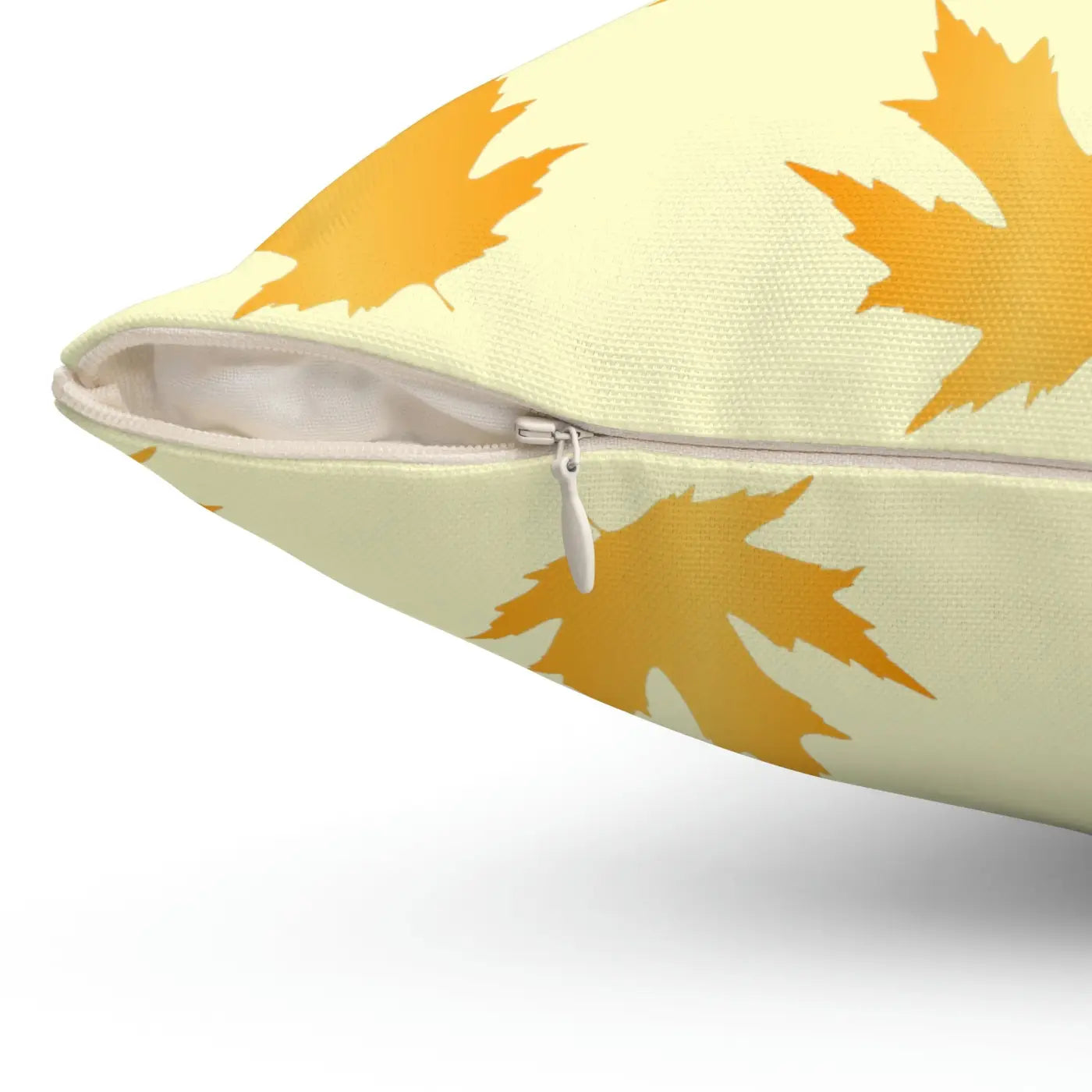 Polyester Square Pillow - Maple Leaves Pattern Autumn Decor - DipaliZ