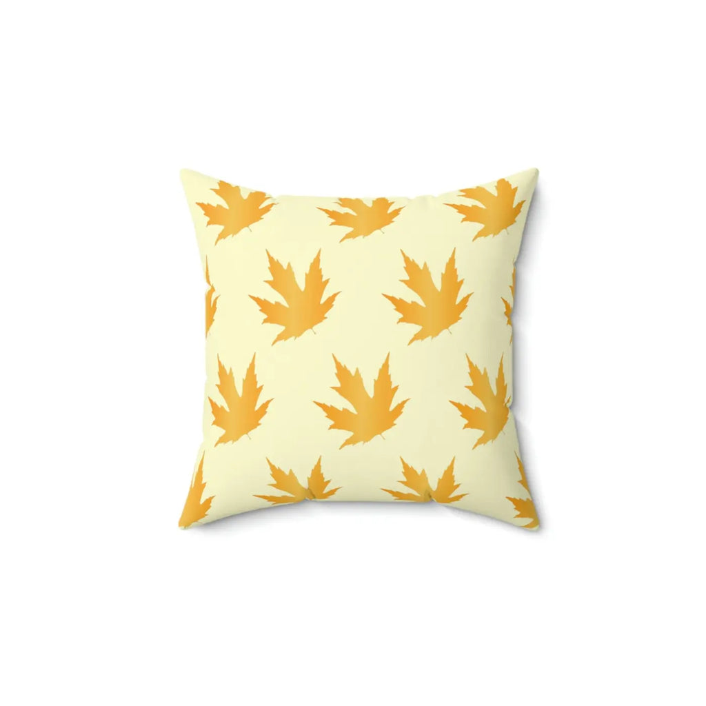 Polyester Square Pillow - Maple Leaves Pattern Autumn Decor - DipaliZ