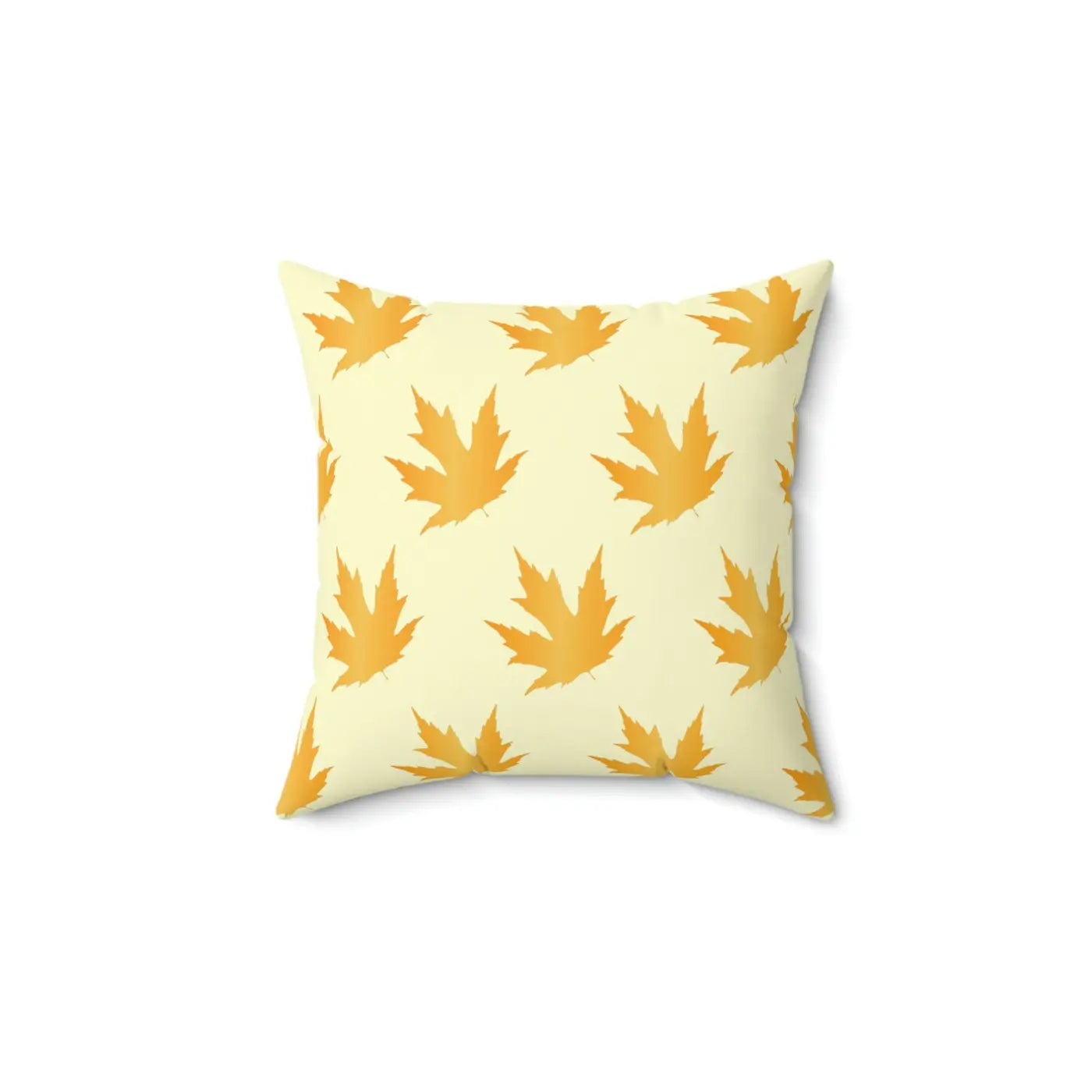 Polyester Square Pillow - Maple Leaves Pattern Autumn Decor - DipaliZ