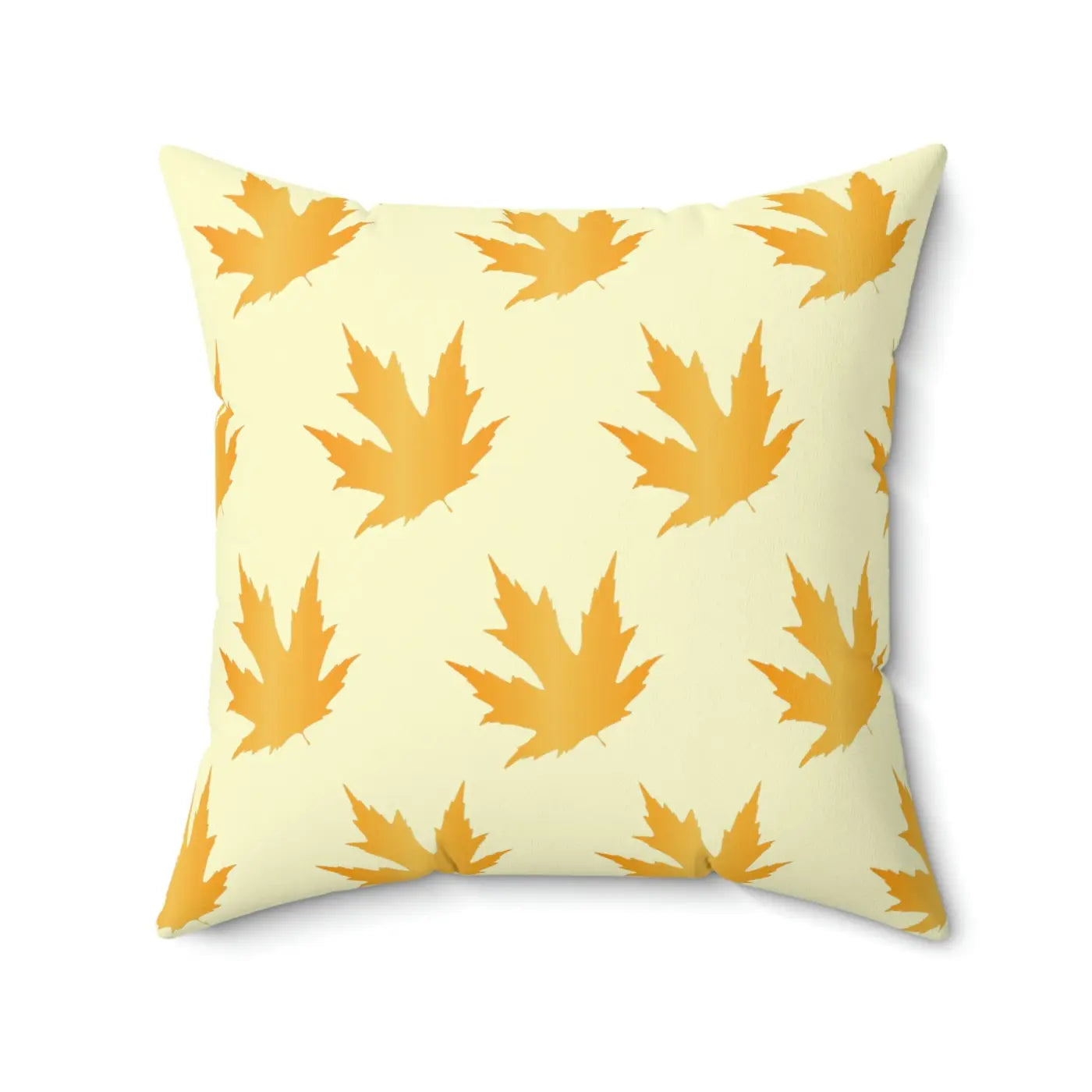 Polyester Square Pillow - Maple Leaves Pattern Autumn Decor - DipaliZ