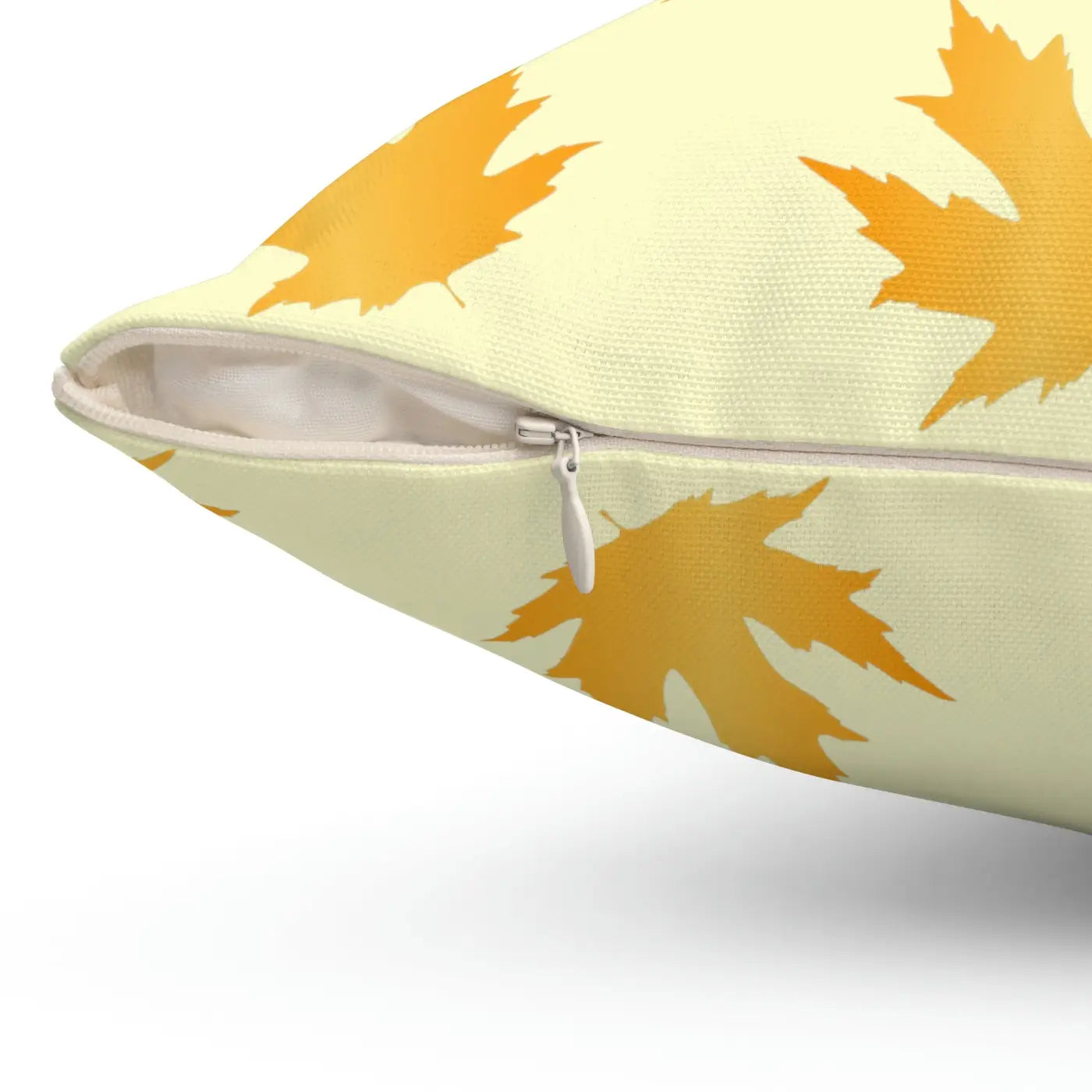 Polyester Square Pillow - Maple Leaves Pattern Autumn Decor - DipaliZ