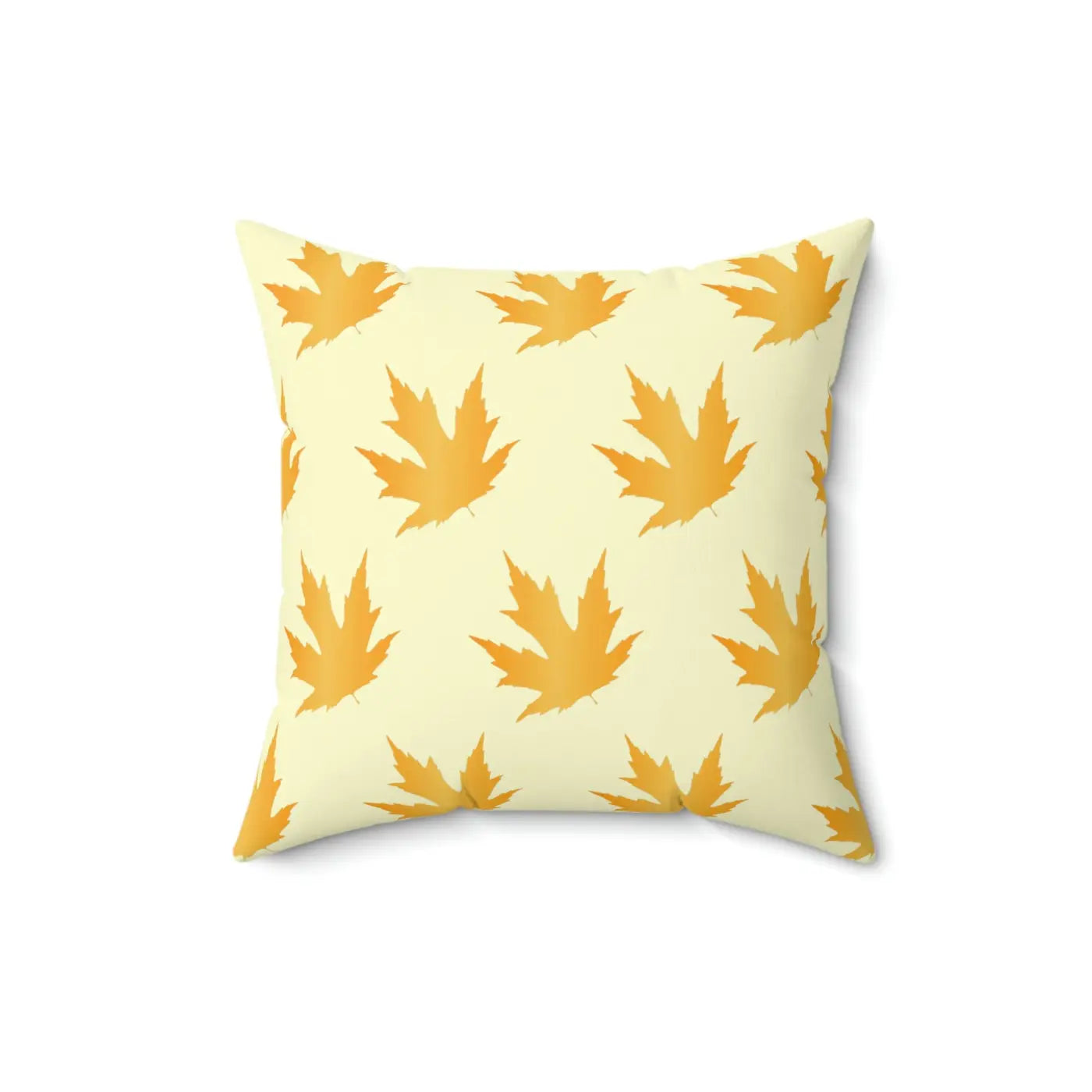 Polyester Square Pillow - Maple Leaves Pattern Autumn Decor - DipaliZ