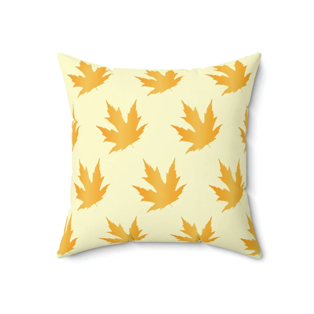 Polyester Square Pillow - Maple Leaves Pattern Autumn Decor - DipaliZ