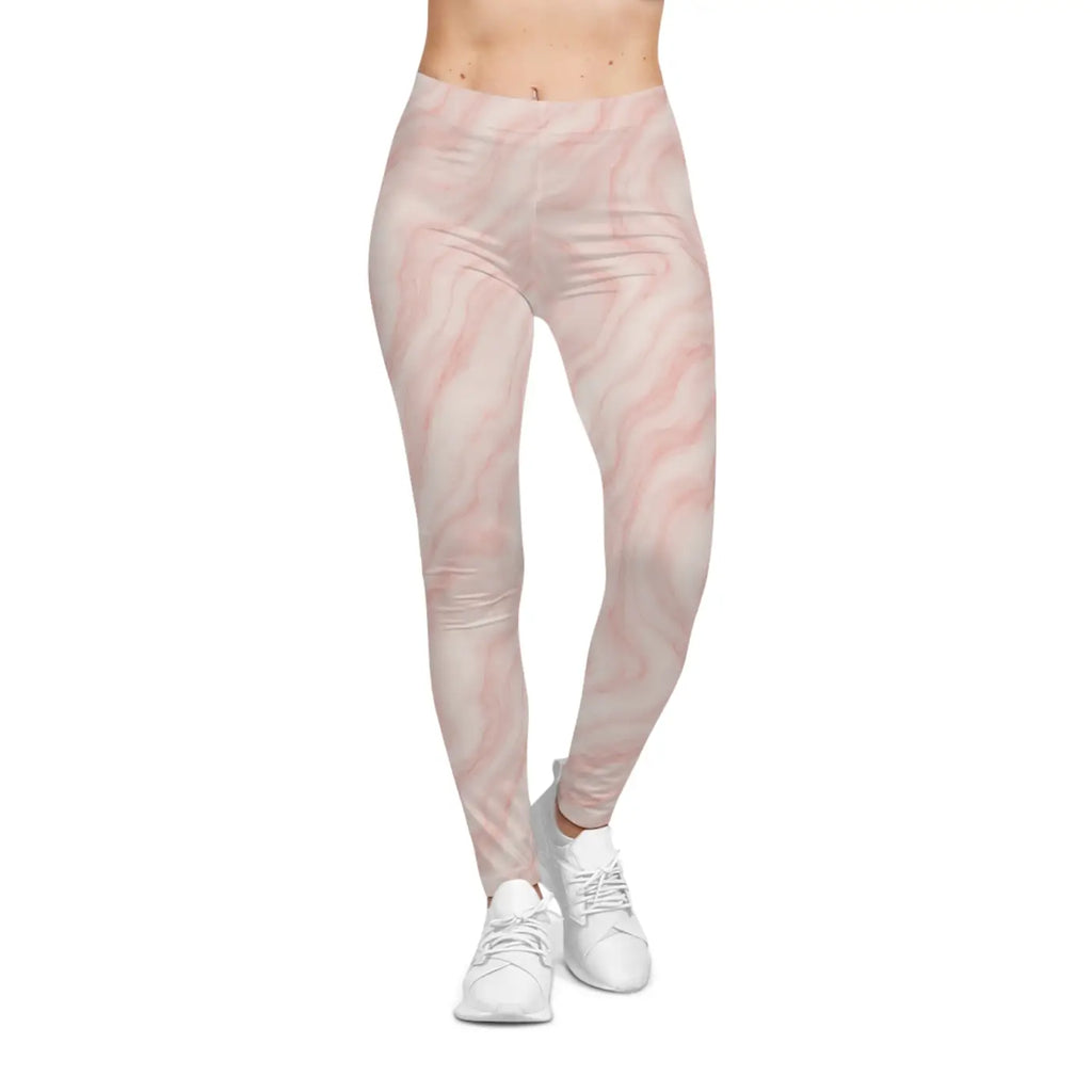 Marble Print Leggings - Vibrant Fashionable Workout - DipaliZ