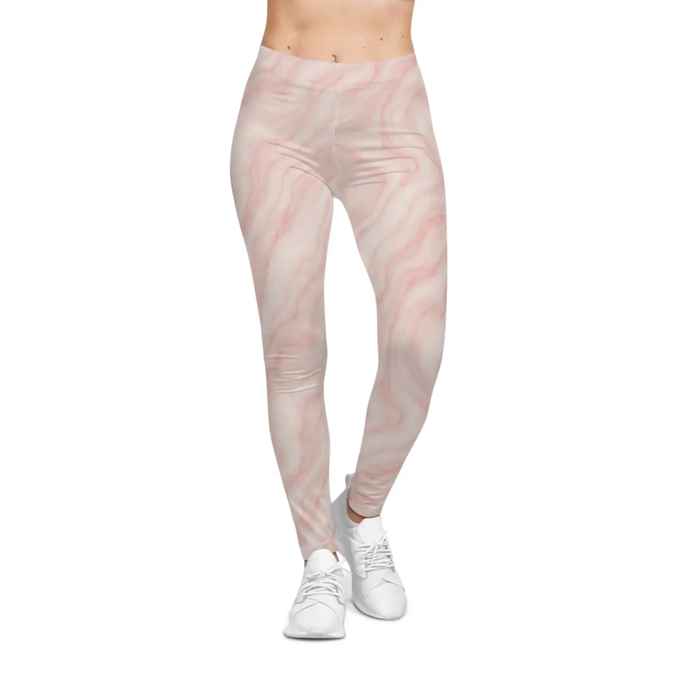 Marble Print Leggings - Vibrant Fashionable Workout - DipaliZ