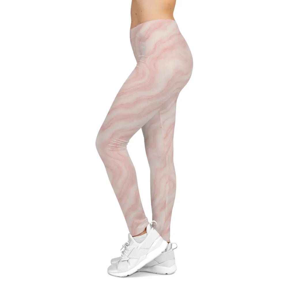 Marble Print Leggings - Vibrant Fashionable Workout - DipaliZ