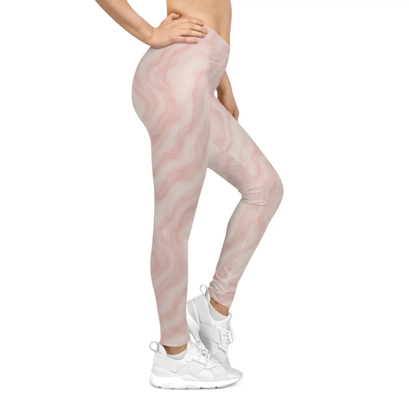 Marble Print Leggings - Vibrant Fashionable Workout - DipaliZ