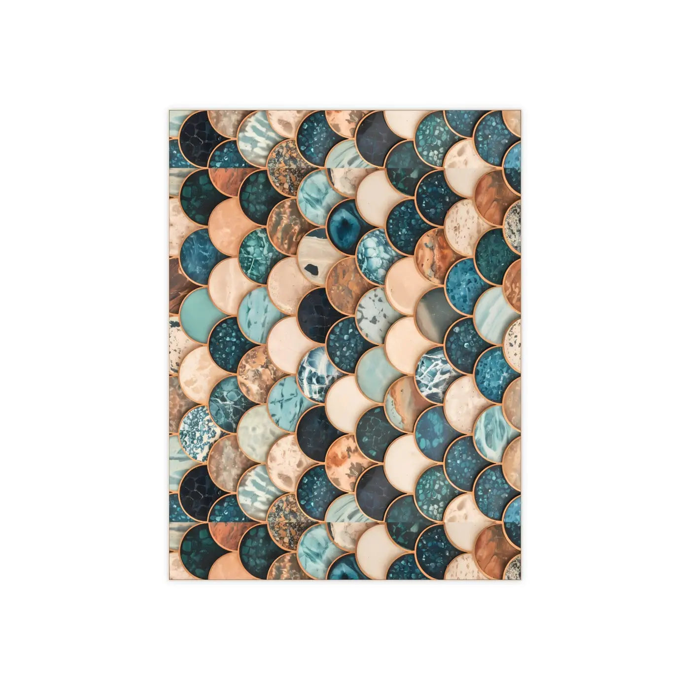 Marble Textured Fish Scales Ceramic Wall Tile - DipaliZ