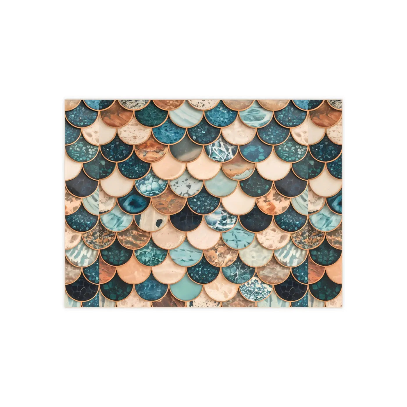 Marble Textured Fish Scales Ceramic Wall Tile - DipaliZ