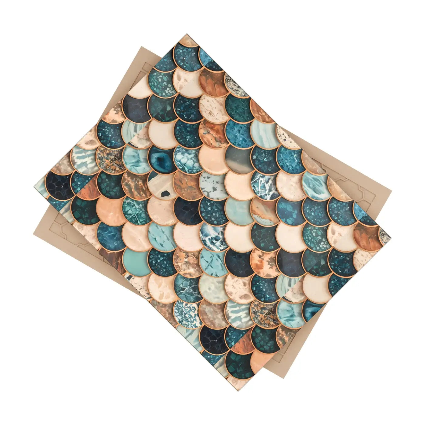Marble Textured Fish Scales Ceramic Wall Tile - DipaliZ
