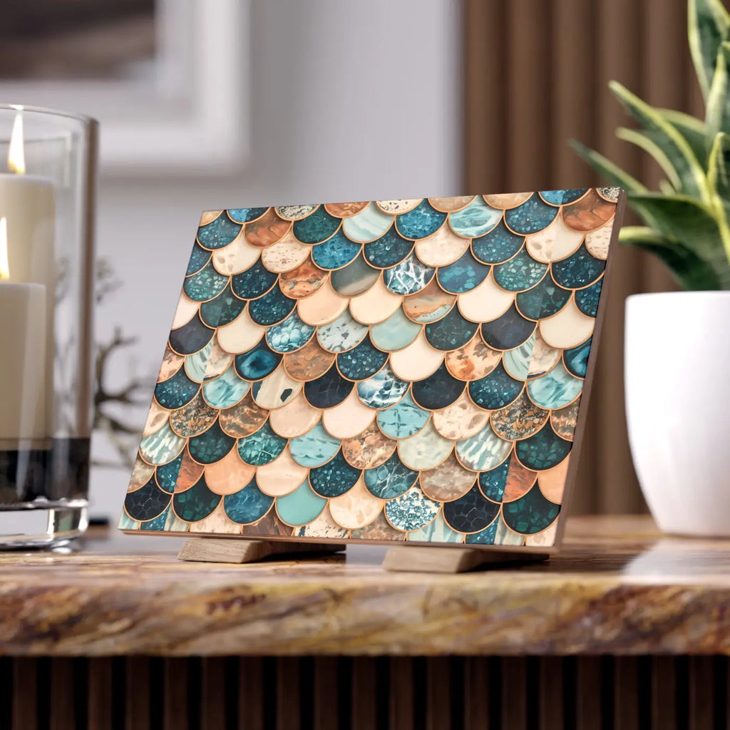 Marble Textured Fish Scales Ceramic Wall Tile - DipaliZ