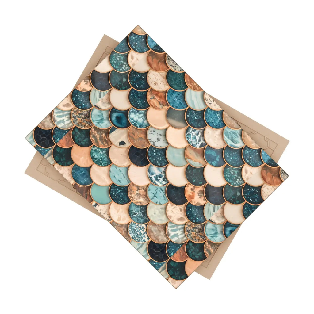 Marble Textured Fish Scales Ceramic Wall Tile - DipaliZ