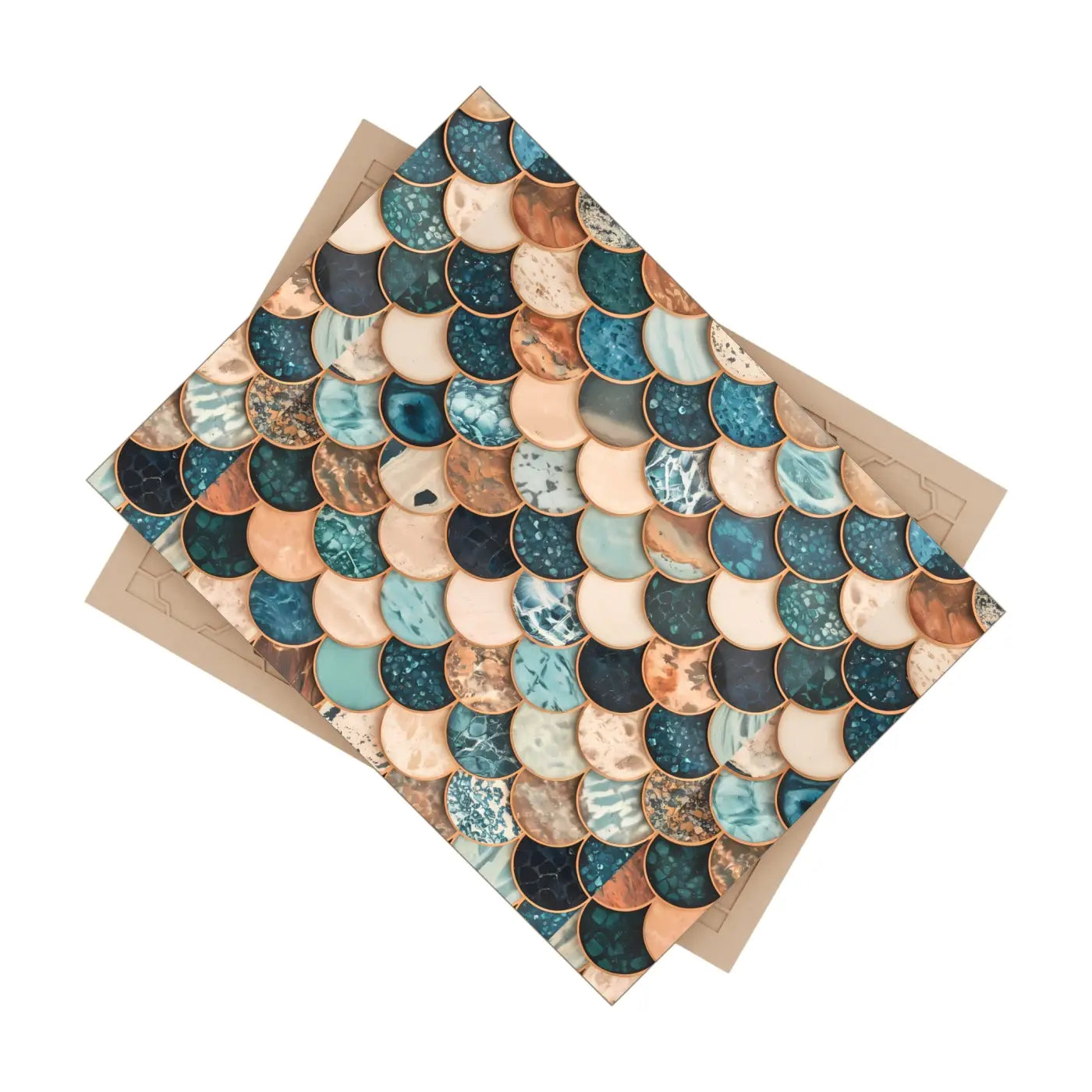 Marble Textured Fish Scales Ceramic Wall Tile - DipaliZ