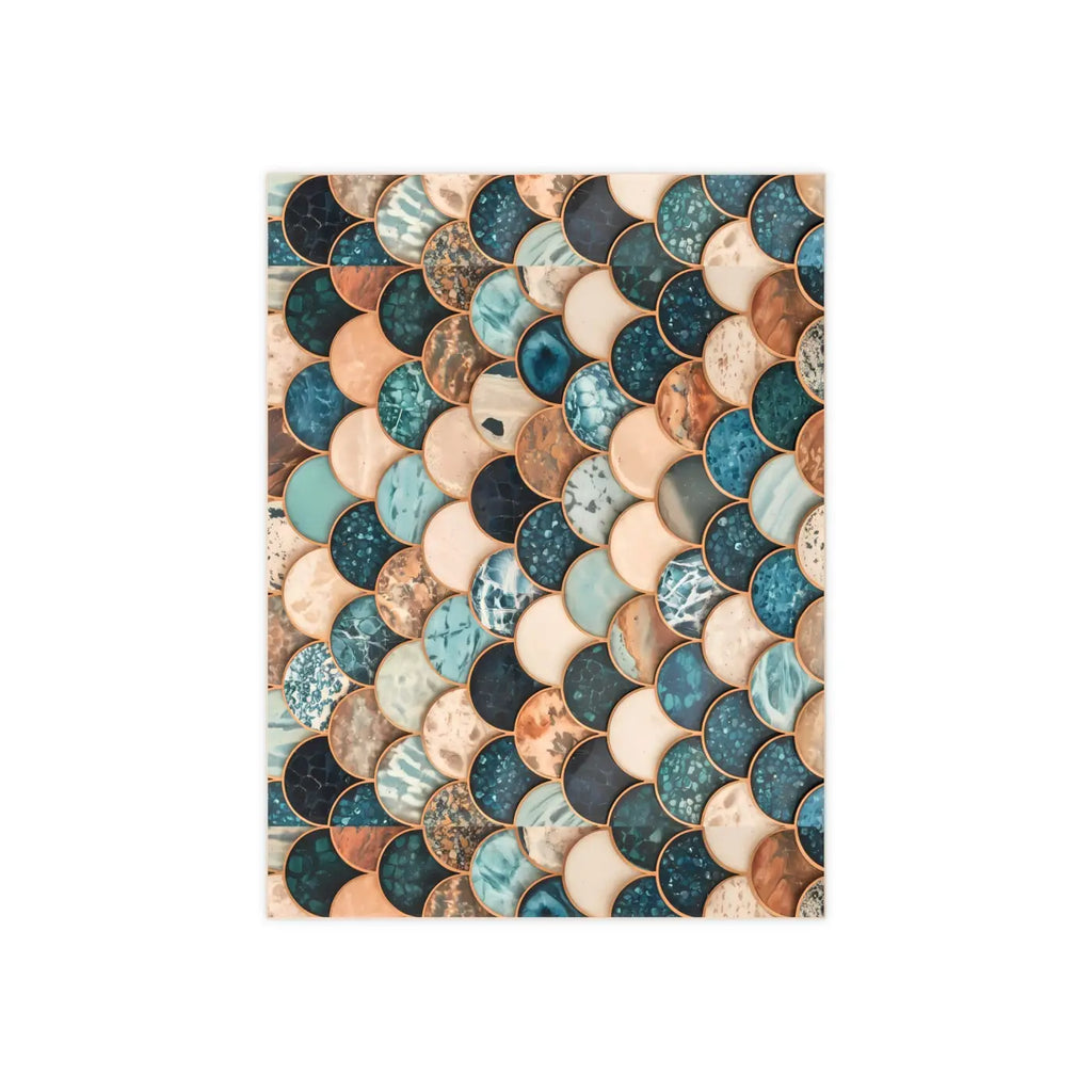 Marble Textured Fish Scales Ceramic Wall Tile - DipaliZ