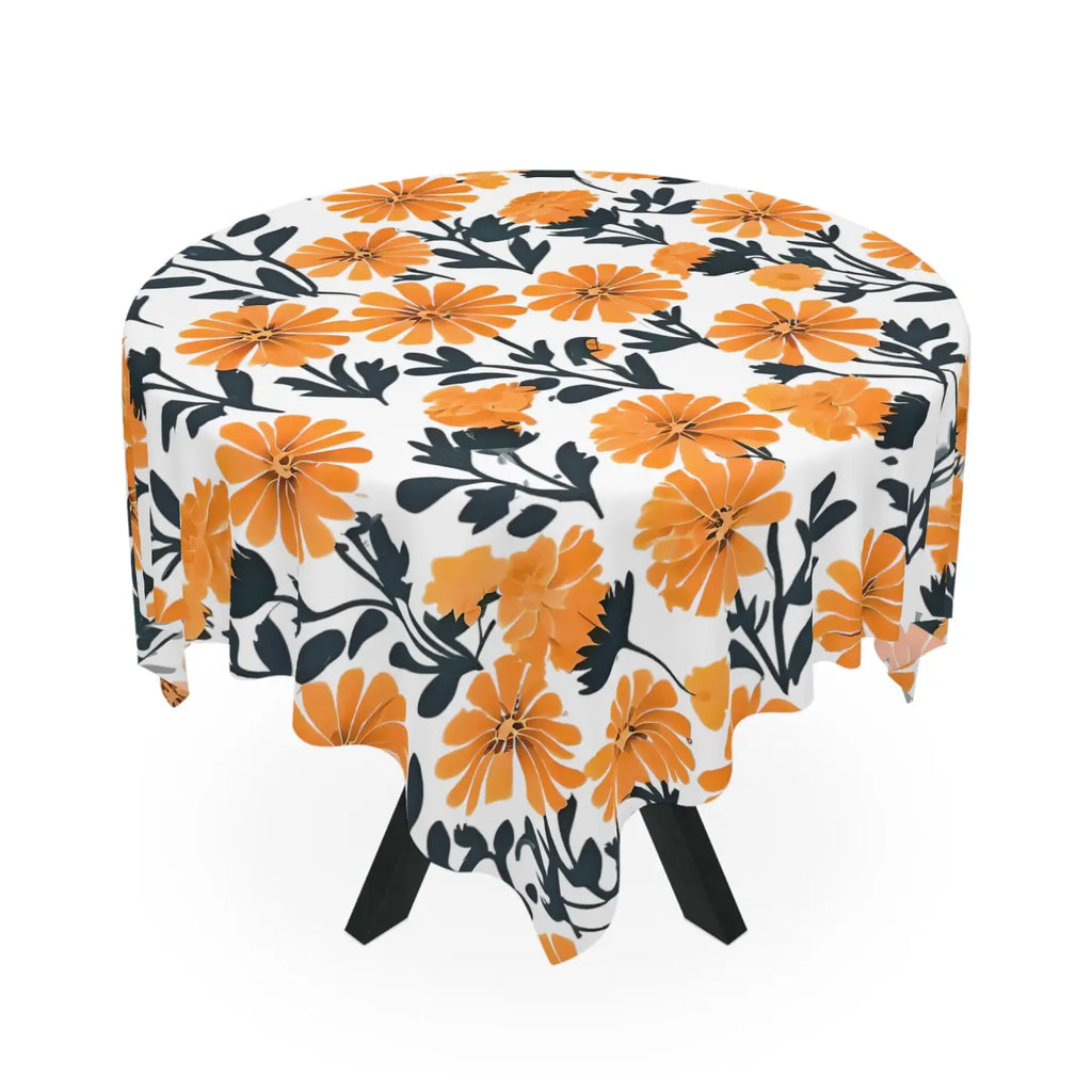 Marigold Tablecloth - Vibrant Polyester Fabric Dining - DipaliZ