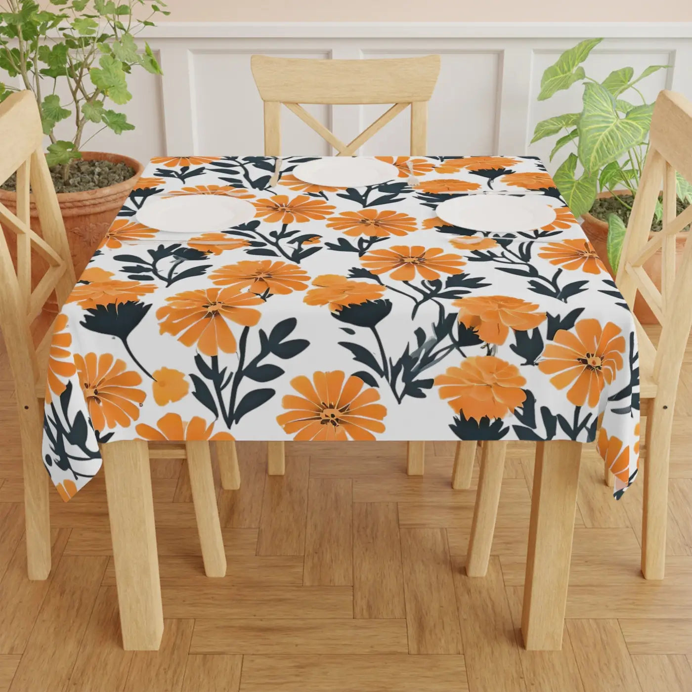 Marigold Tablecloth - Vibrant Polyester Fabric Dining - DipaliZ