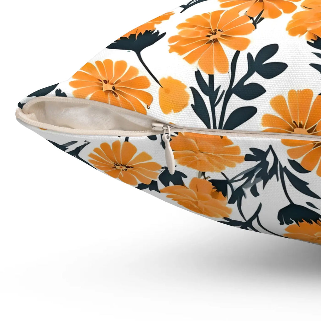 Marigold Throw Pillows - Double-Sided Print Spun Polyester - DipaliZ
