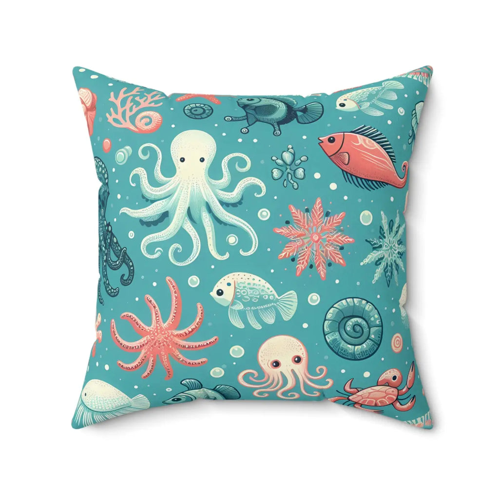 Marine Animals Polyester Pillows - Durable Spun Polyester - DipaliZ