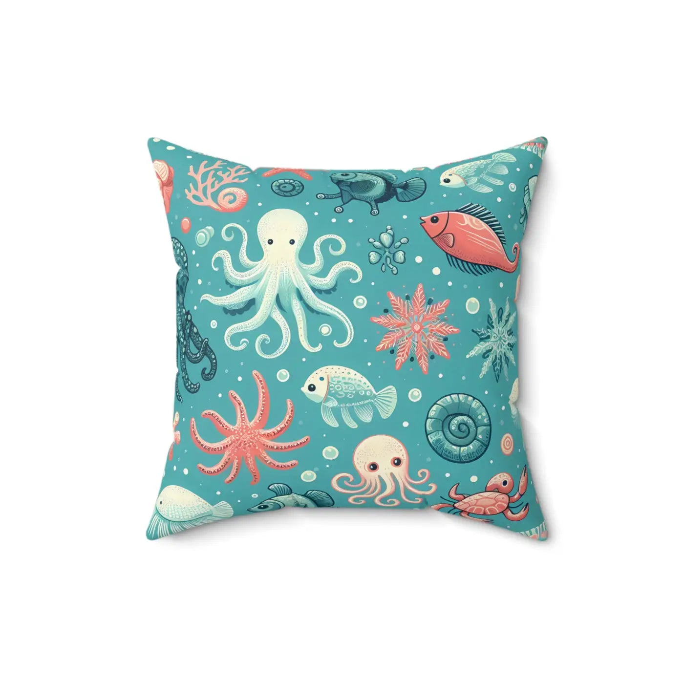 Marine Animals Polyester Pillows - Durable Spun Polyester - DipaliZ