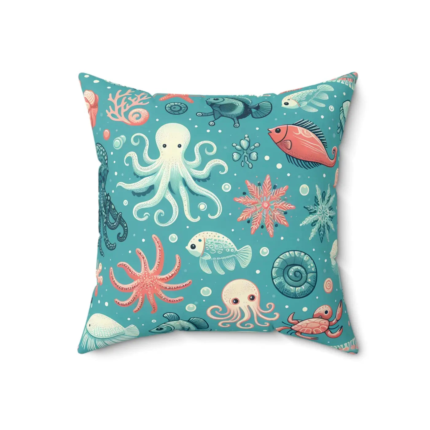 Marine Animals Polyester Pillows - Durable Spun Polyester - DipaliZ