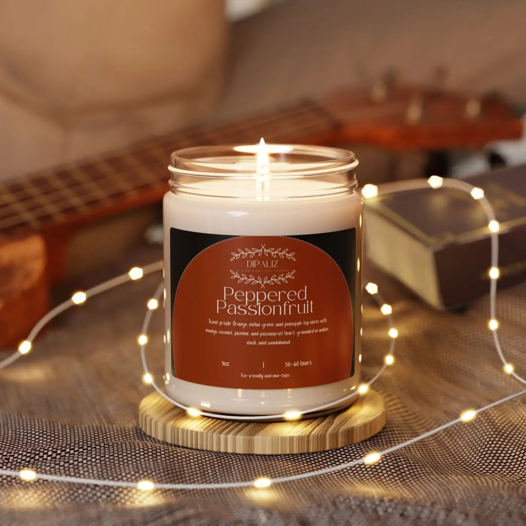 Immersive Maroon Scented Soy Candle - Natural Soy Wax - DipaliZ