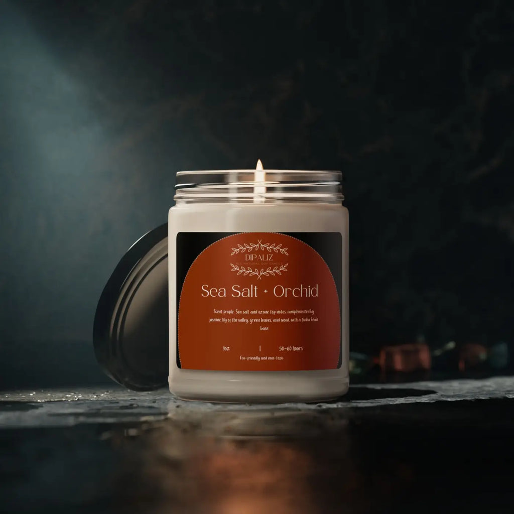 Immersive Maroon Scented Soy Candle - Natural Soy Wax - DipaliZ