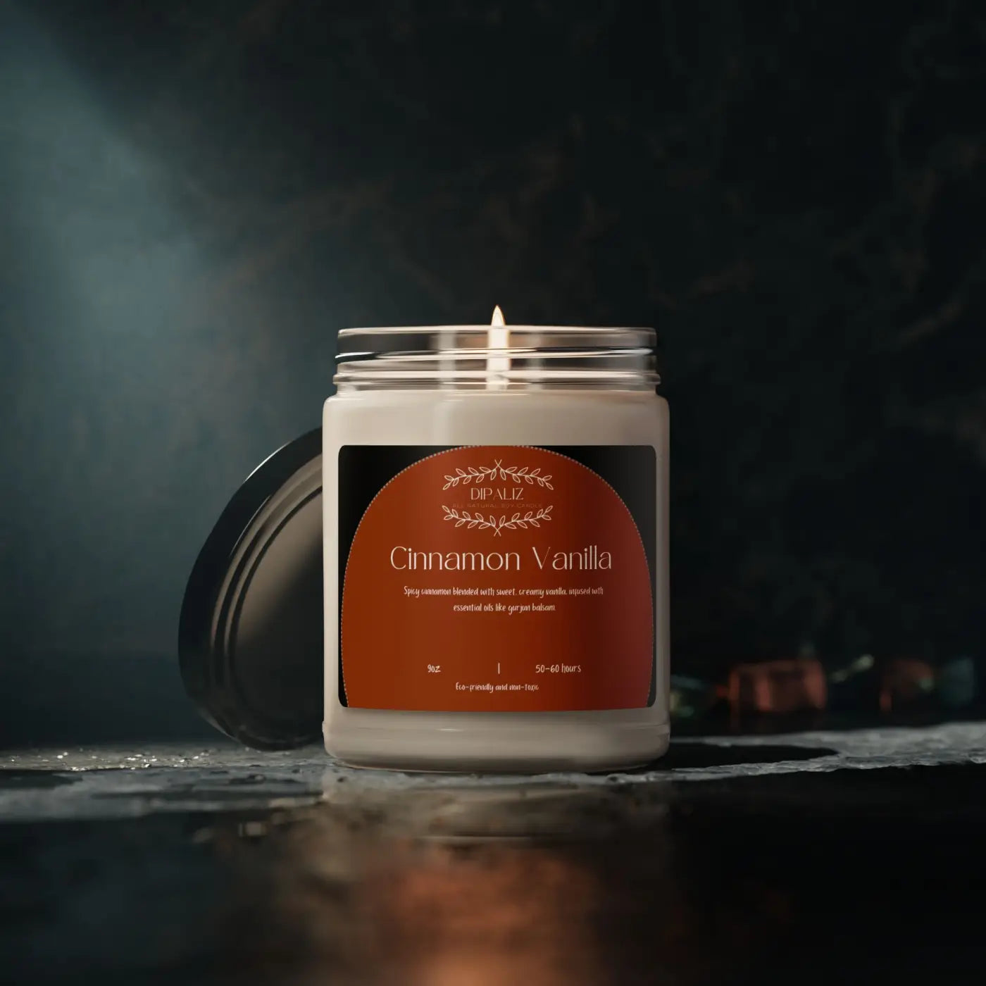 Immersive Maroon Scented Soy Candle - Natural Soy Wax - DipaliZ