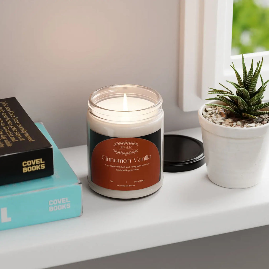 Immersive Maroon Scented Soy Candle - Natural Soy Wax - DipaliZ