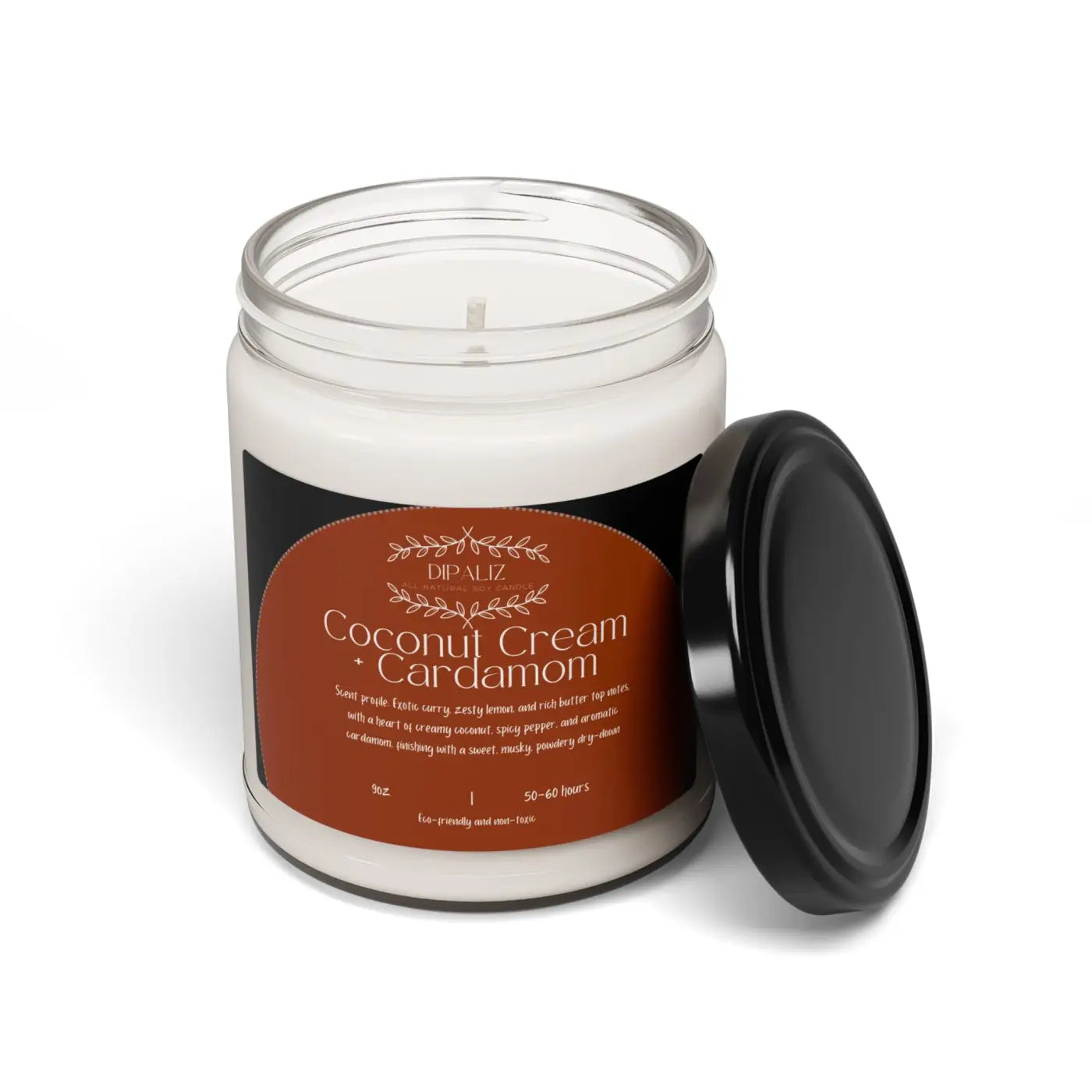 Immersive Maroon Scented Soy Candle - Natural Soy Wax - DipaliZ