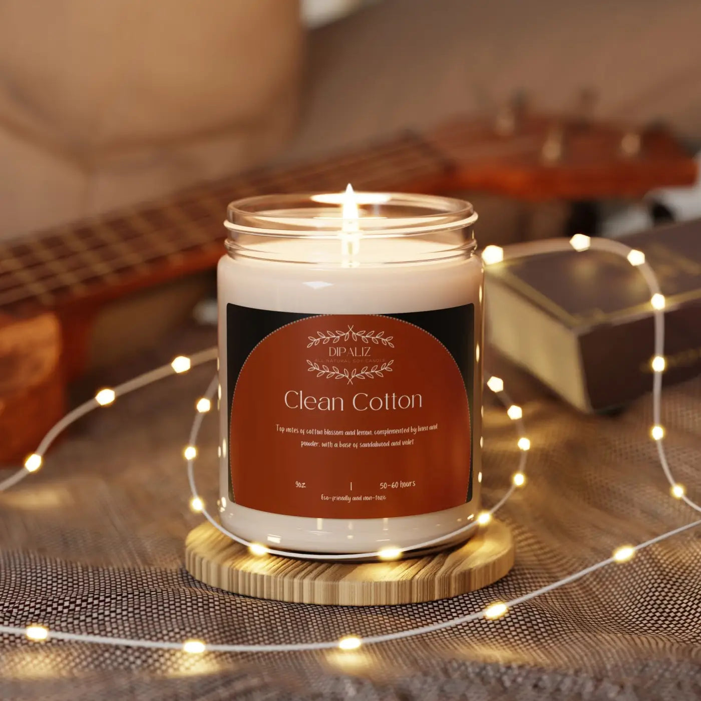Immersive Maroon Scented Soy Candle - Natural Soy Wax - DipaliZ