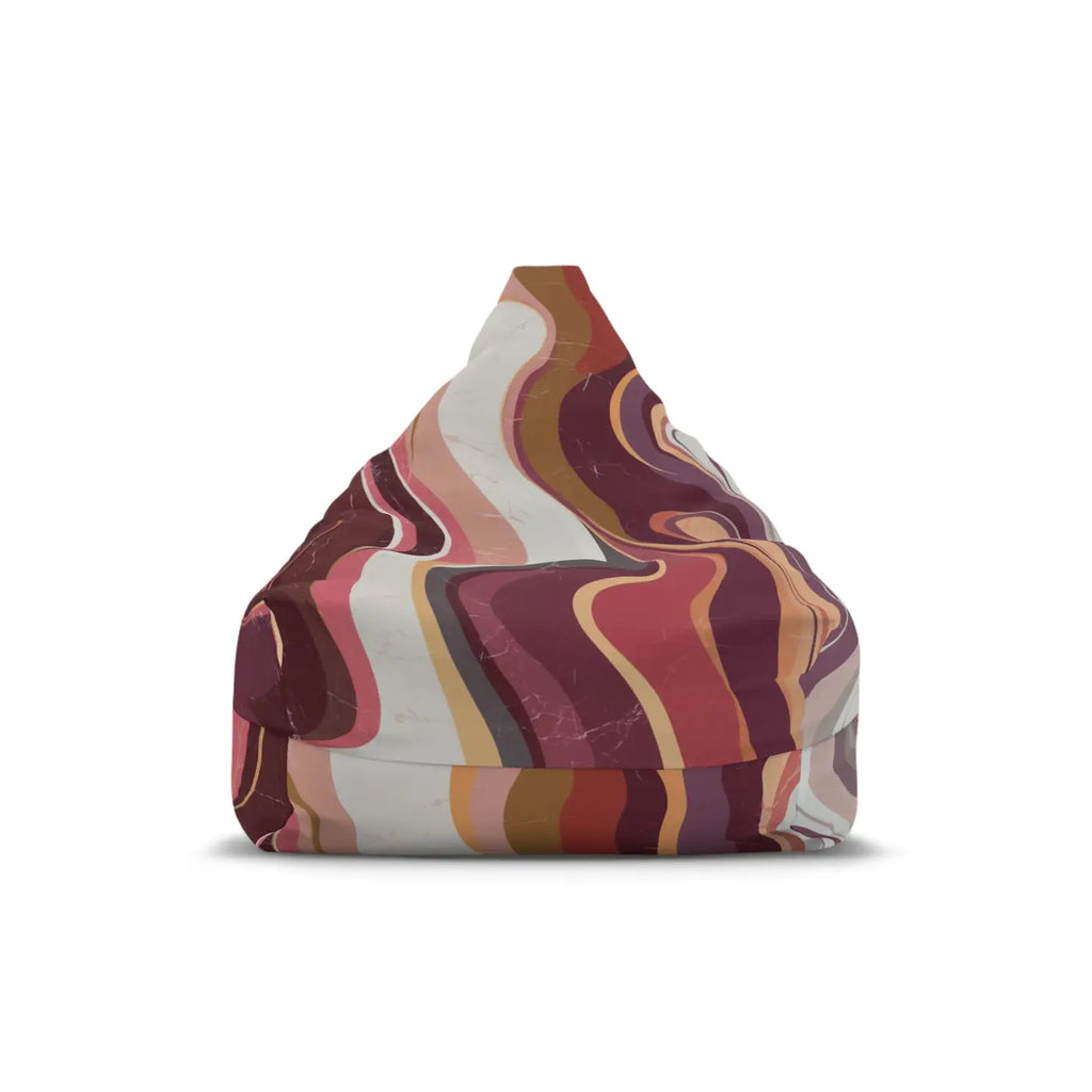 Maroon Marble Bean Bags Cover - Cozy and Stylish Decor - DipaliZ