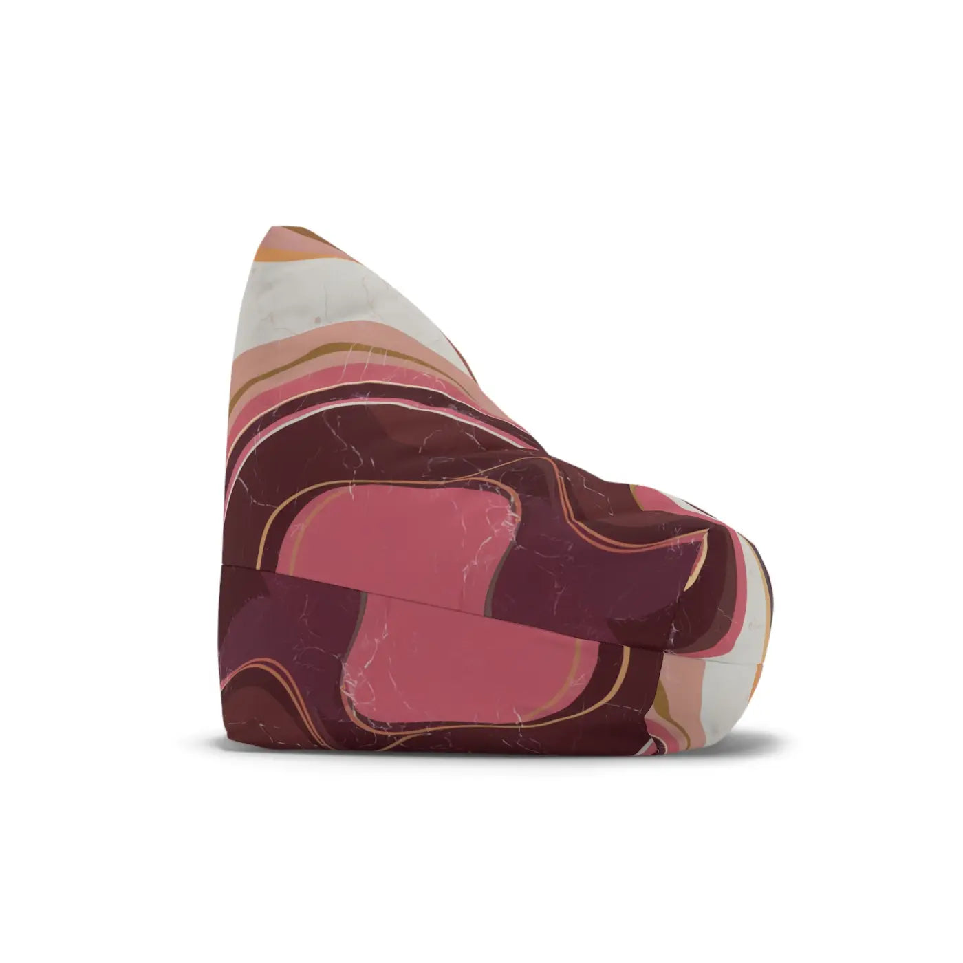 Maroon Marble Bean Bags Cover - Cozy and Stylish Decor - DipaliZ