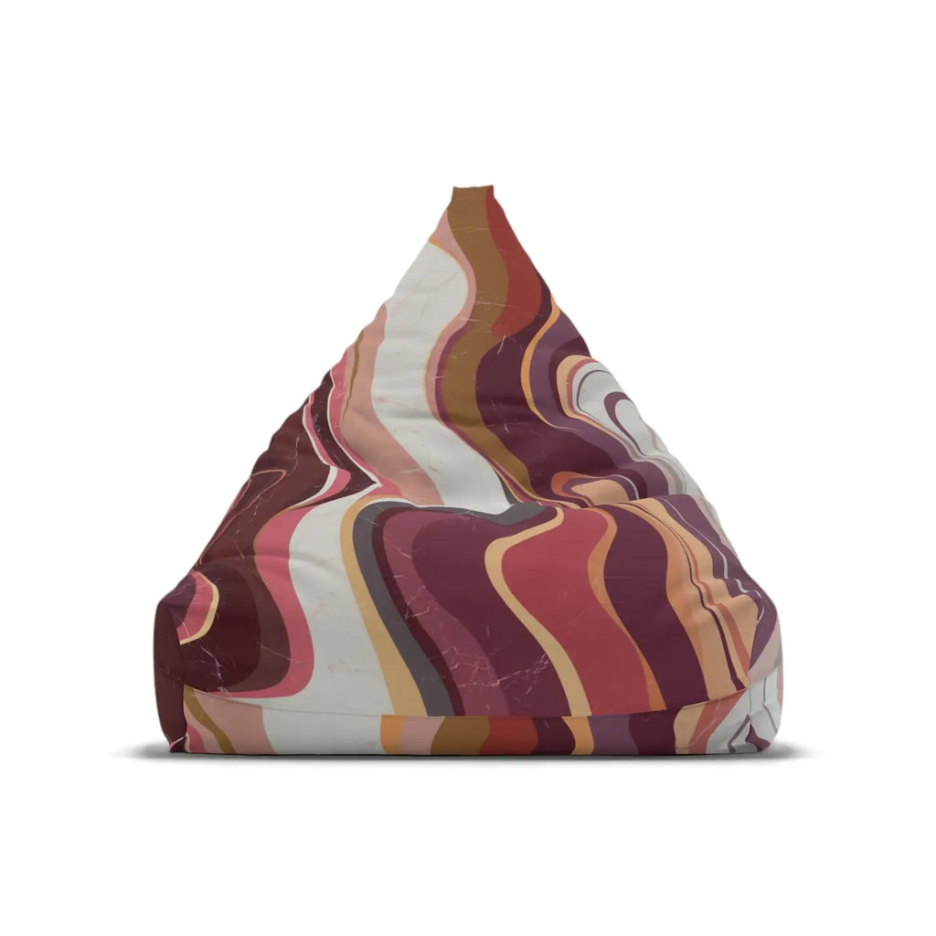 Maroon Marble Bean Bags Cover - Cozy and Stylish Decor - DipaliZ