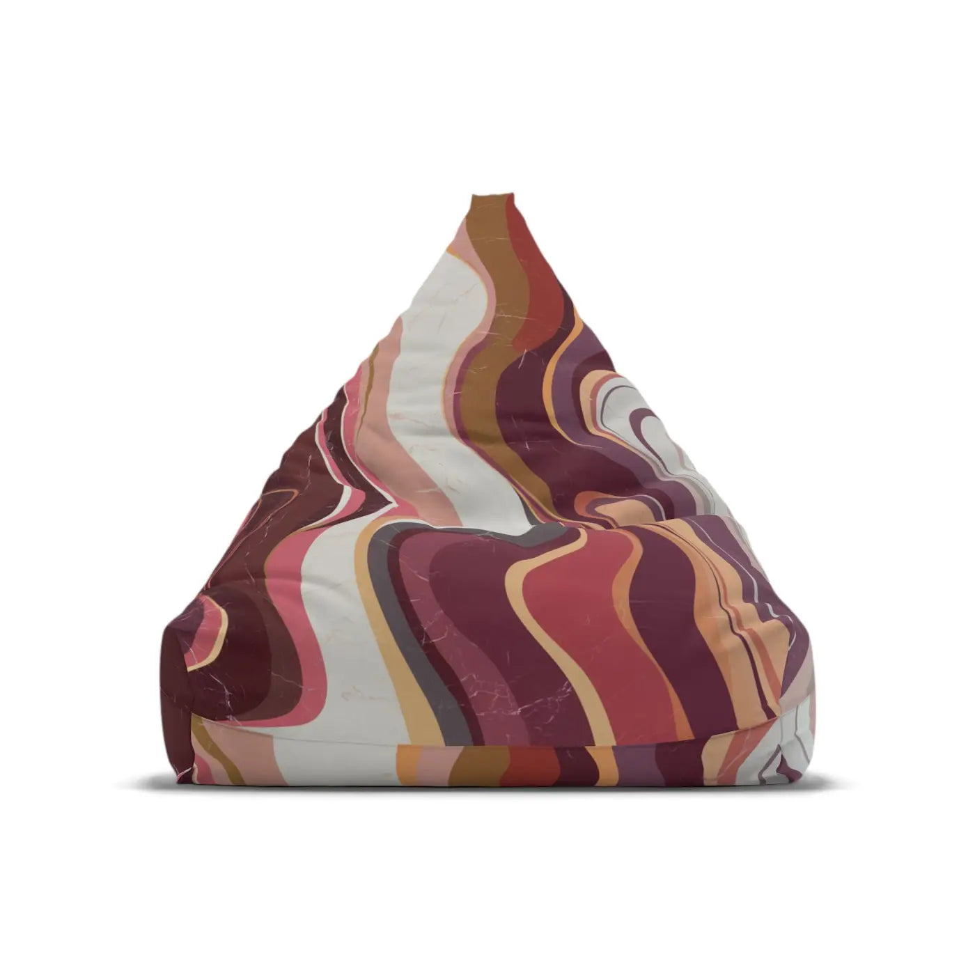 Maroon Marble Bean Bags Cover - Cozy and Stylish Decor - DipaliZ