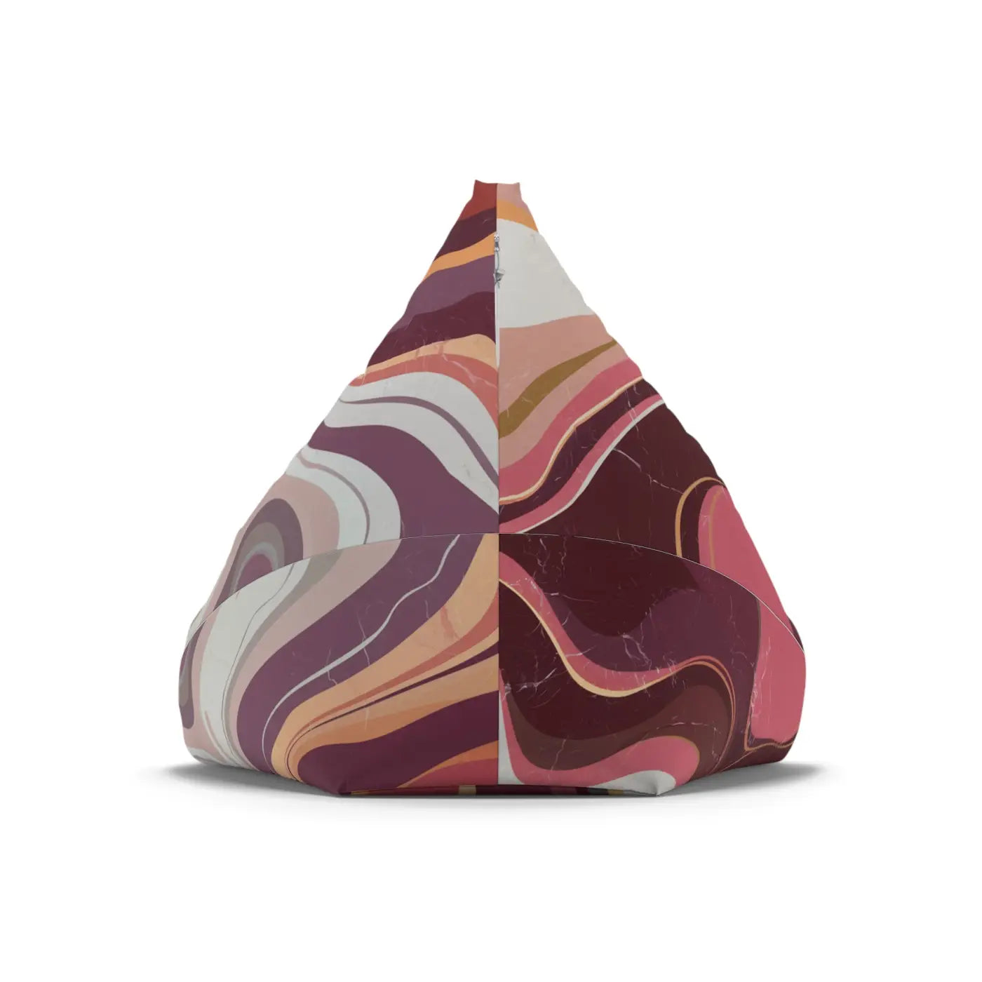Maroon Marble Bean Bags Cover - Cozy and Stylish Decor - DipaliZ