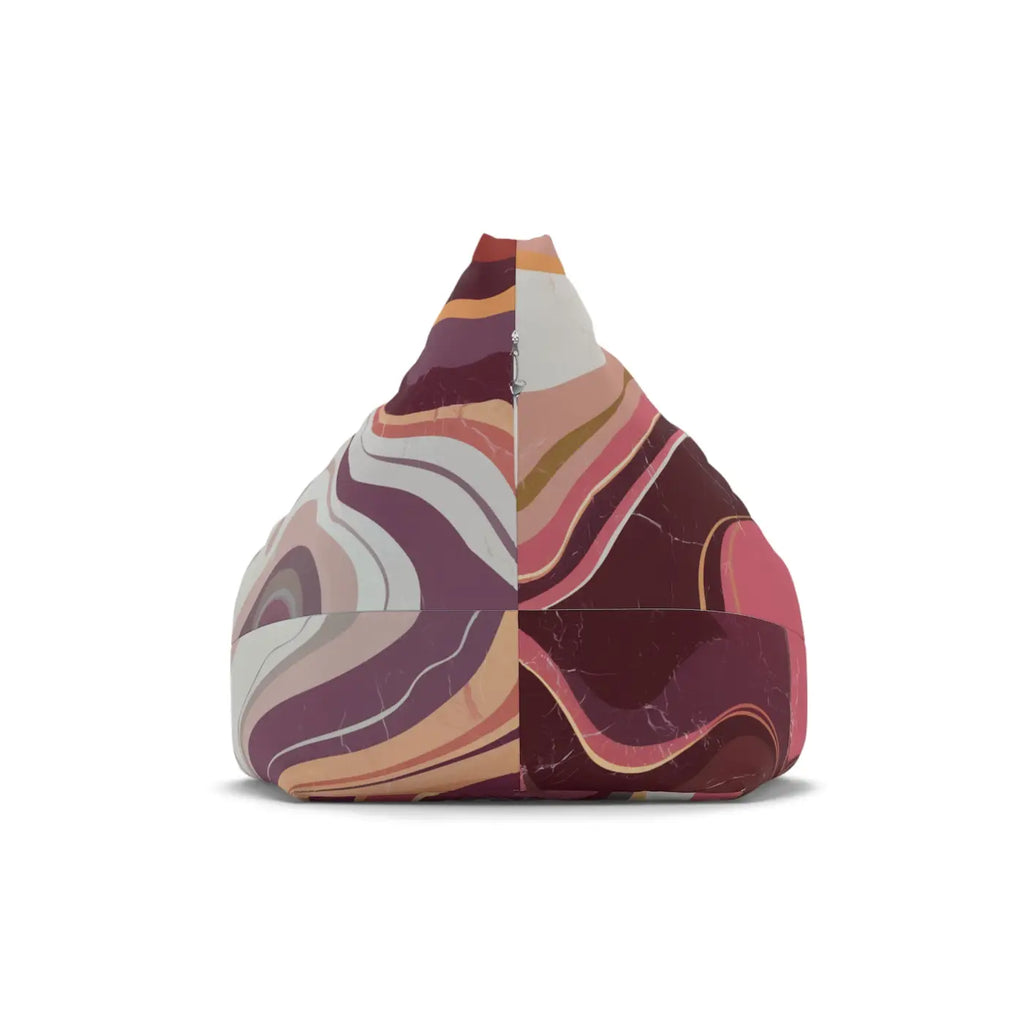 Maroon Marble Bean Bags Cover - Cozy and Stylish Decor - DipaliZ