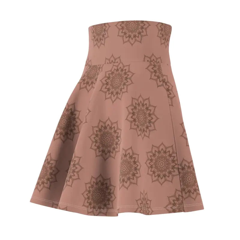 Mauve Womens Skater Skirt - Versatile Mandala Pattern AOP - DipaliZ