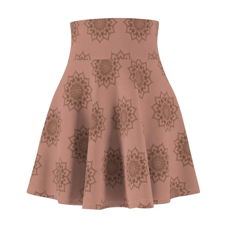 Mauve Womens Skater Skirt - Versatile Mandala Pattern AOP - DipaliZ