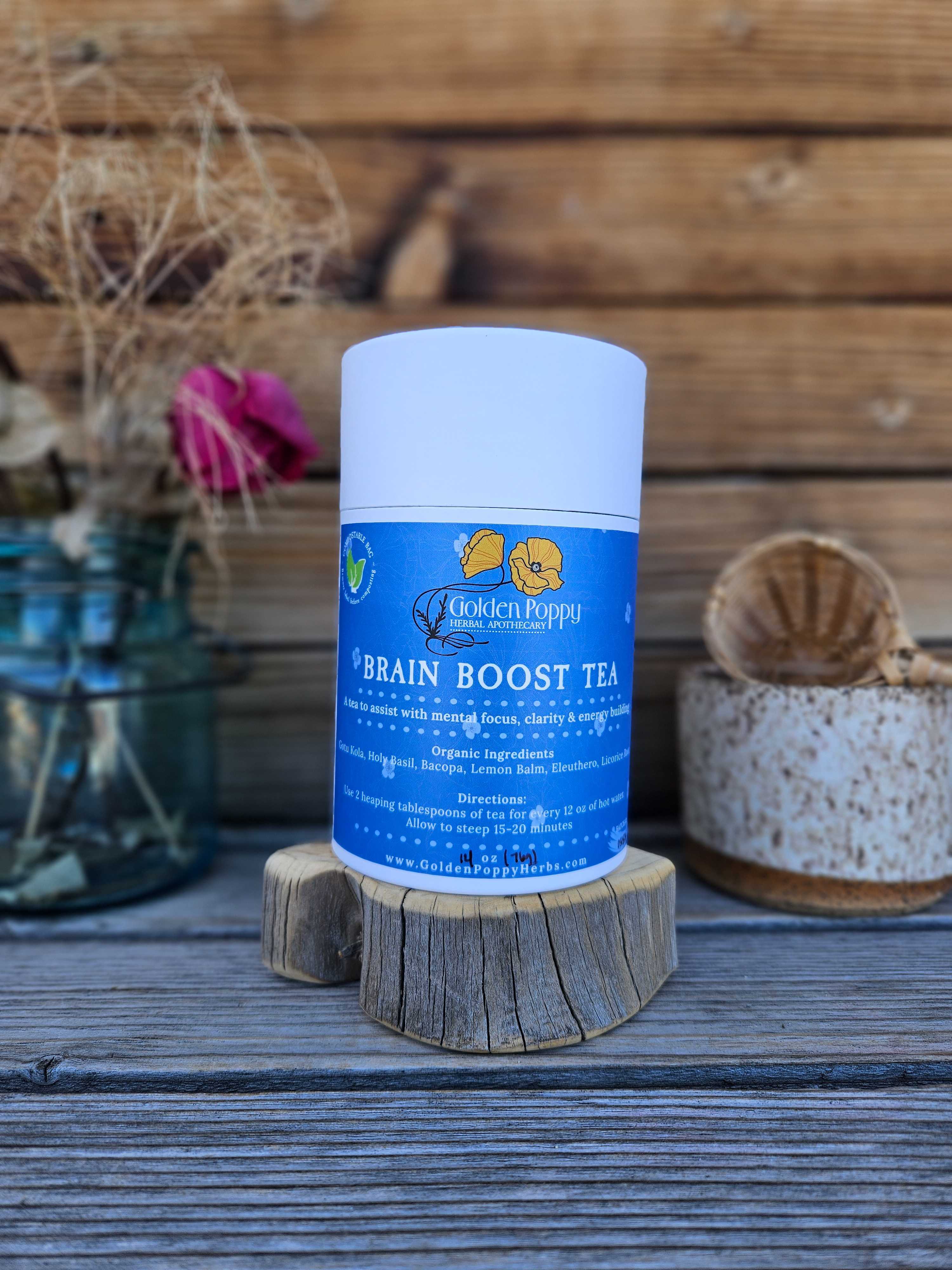 Brain Boost Tea, 14 oz Tube (80g)