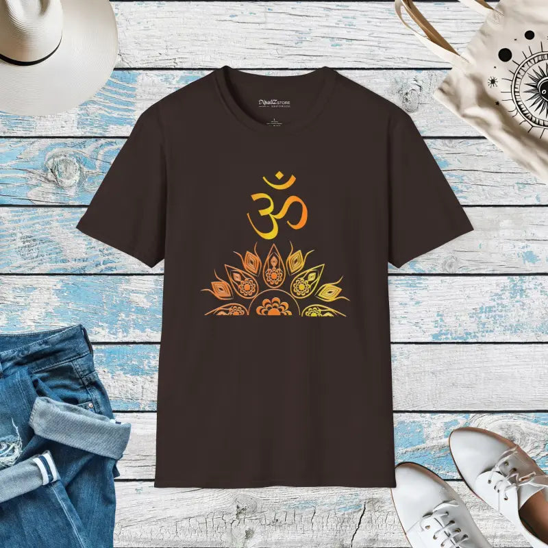 Aum Mandala Tee - Unisex Softstyle Cotton T-Shirt - DipaliZ