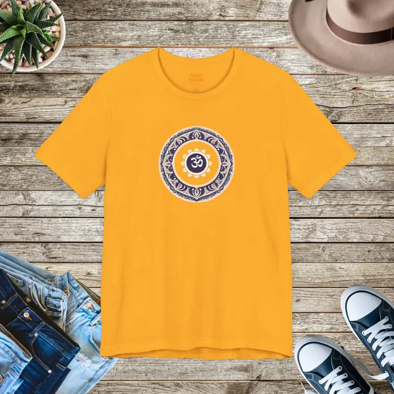 Meditation Aum Cotton Tee - Unisex Bliss Comfort - DipaliZ